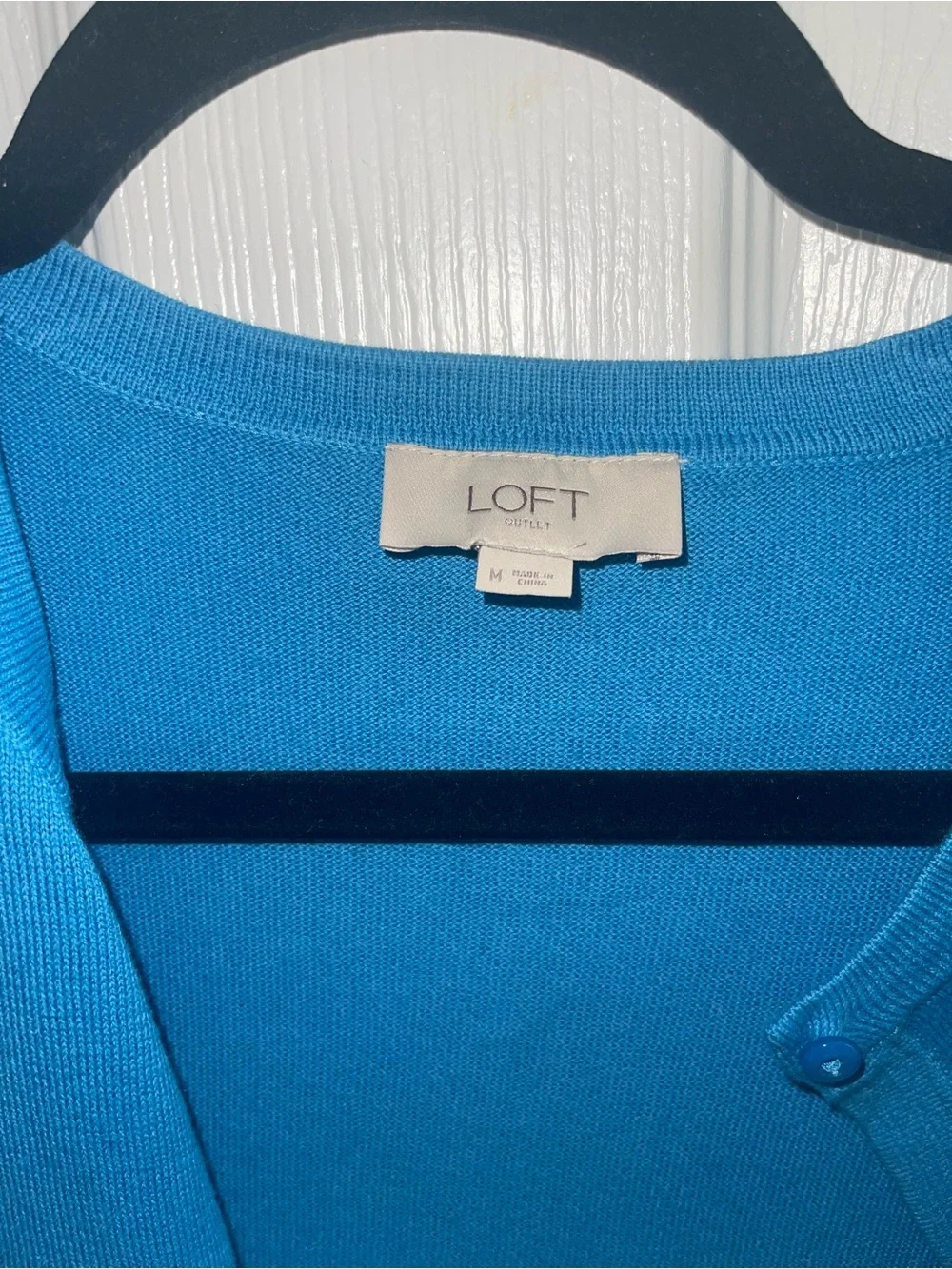 LOFT Women’s Bright Turquoise Button-Front Cardigan